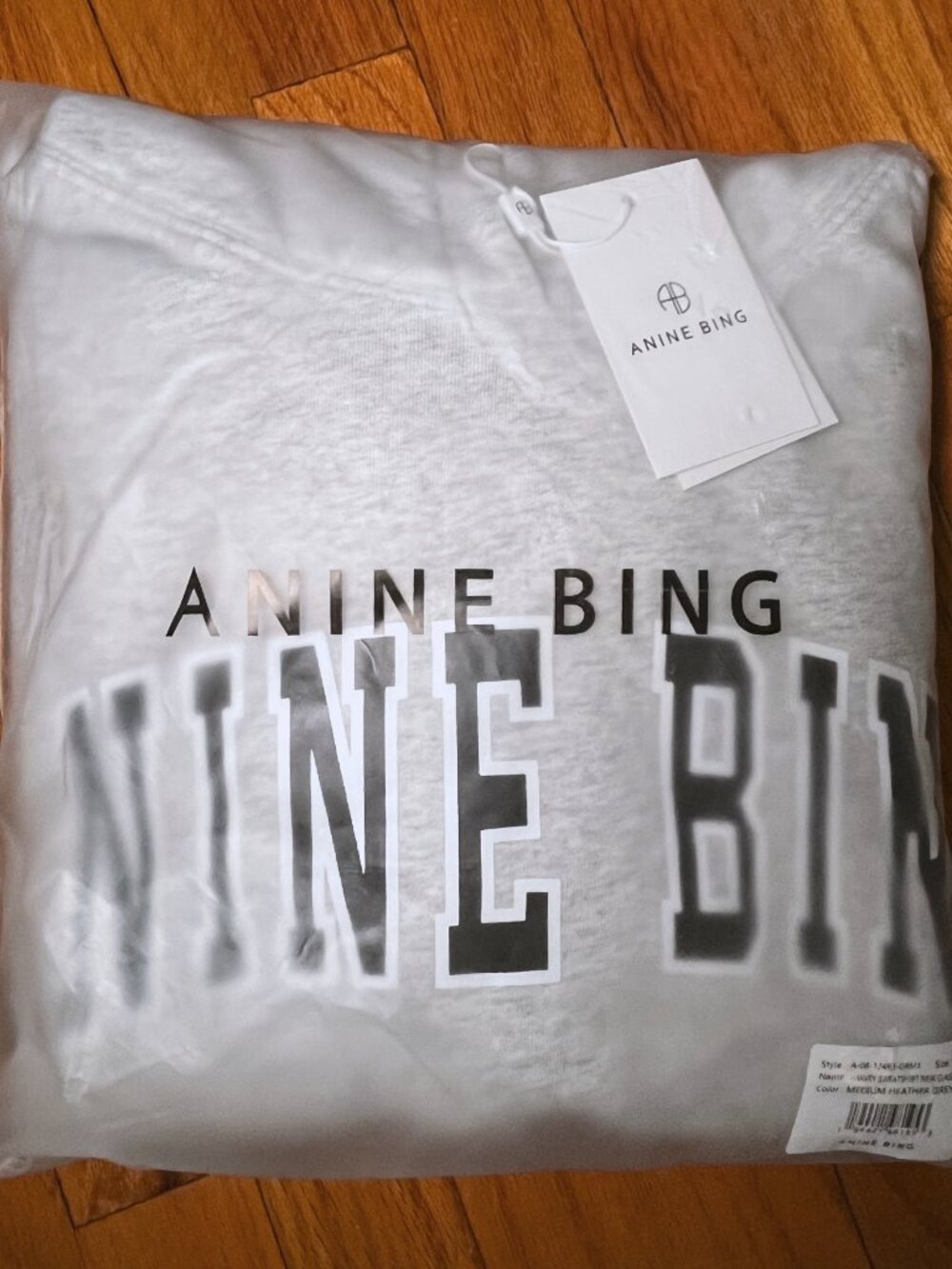 Harvey Sweatshirt New Classic - Medium Heather Grey- Anine Bing -S - Picture 3 of 4